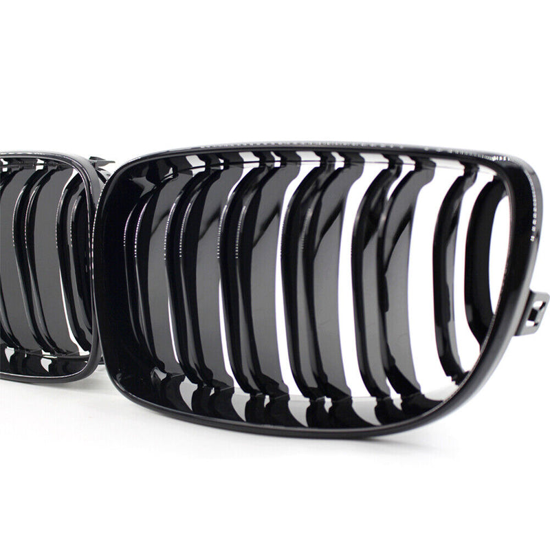 Black Double Slat Kidney Gloss Grill for  E82 Coupe E88 Cabriolet 1 Series