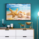 Digital Paint Starfish Pattern Painted By Numbers On Canvas Wall M033