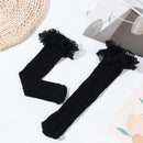 Girl Gift Elastic Maid Knee High Lace Bow Socks Lolita Socks Transparent