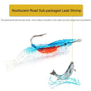 2pcs 6cm 3g Simulation Shrimp Lure Fishing Baits w/ Hook Crankbait (Blue)