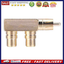 RCA Male to 2 RCA Female Right Angle Audio Plug Splitter Adapter Connector