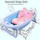 Cartoon Rabbit Soft Baby Shower Bath Pad Mat Adjustable Bath Rack (Pink) Newly