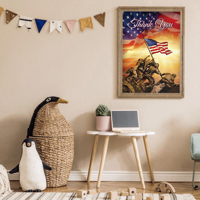 Diamond Painting Independence Day Full Round Drill Picture of Rhinestone Drawing