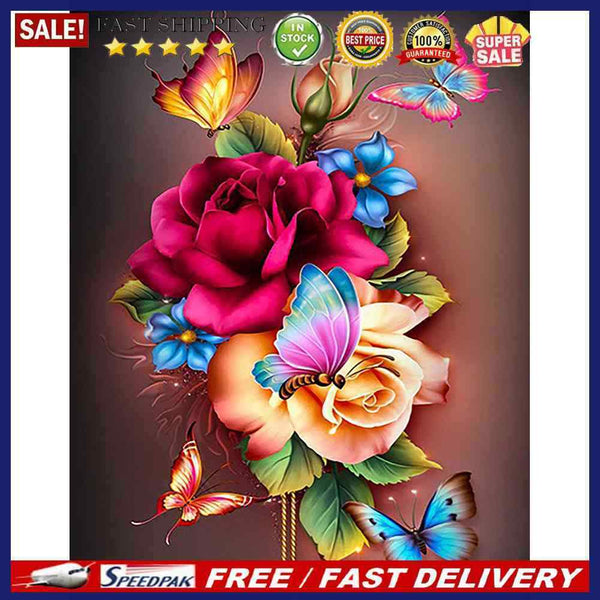 5D Diamond Painting Kit DIY flower Full Round Drill Crafts Home Art