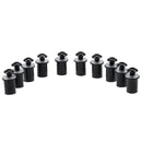 10pcs 5mm/0.20in Motorcycle Windscreen Windshield Bolt Screw Kit (Black)