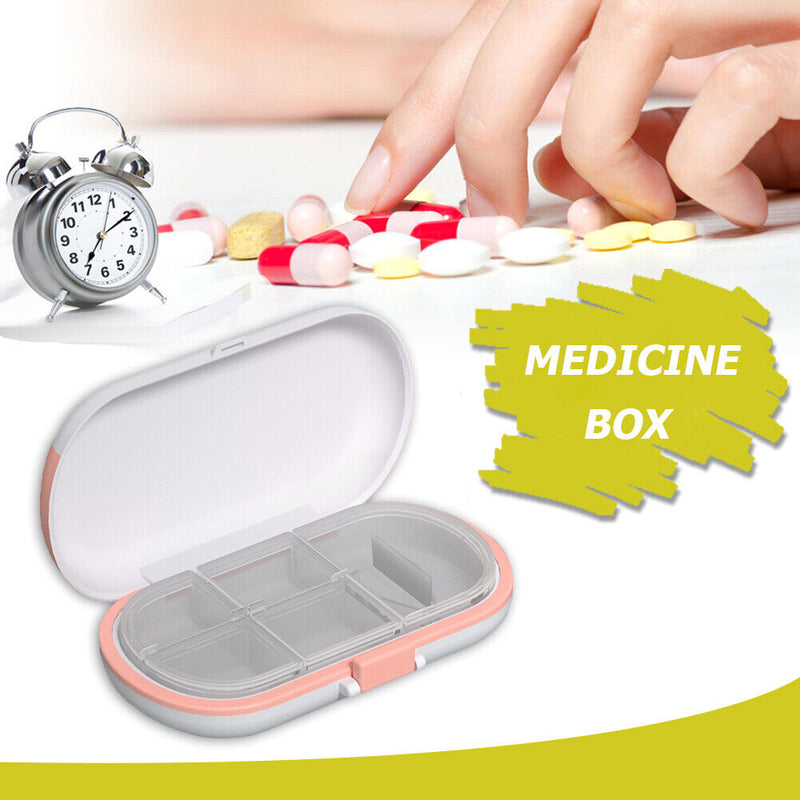 Portable 4/6 Grids Pill Box Drug Tablet Medicine Storage Splitter Organizer