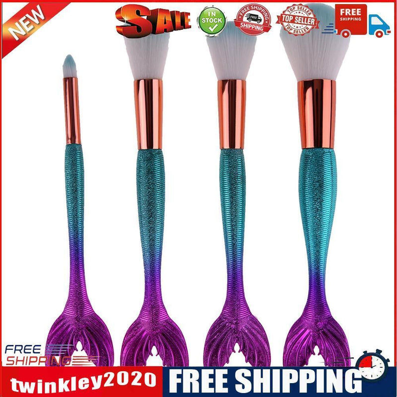 4pcs Professional Foundation Powder Eyeshadow Face Brush Makeup Brushes Set