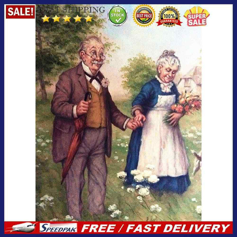 Old Couple 40x50cm DIY Paint By Numbers Art Picture On Canvas