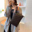 Party Evening Lattice Envelope Bag Women Pure Color Leather Large Capacity Pouch
