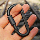 Survival D-ring Locking Carabiner Clip EDC Tools Keychain Hanging Hook Buckle