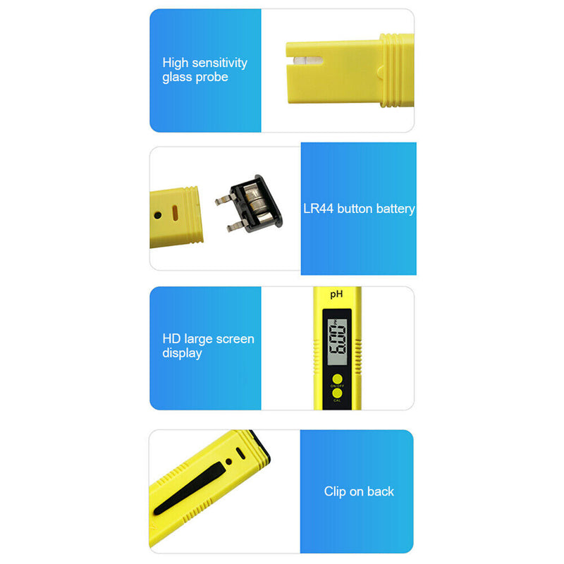 #A PH-02 Acidity Measuring Meter 0-14 pH Tester for Pool Aquarium Water Quality