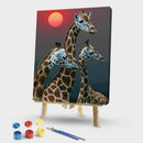 Painting By Numbers Kit DIY Giraffe Sun Hand Painted Canvas Oil Art Picture
