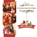 Ornamental Diamond Painting LED Lamp Hanging Xmas Tree Santa DIY Hand Craft B