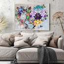 DIY Succulent Heart Oil Paint by Numbers Drawing on Canvas Pictures Home Deco