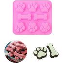 Cookies Silicone Molds Ice Candy Trays Dog Treat Mold Dog Paw & Bone Shaped