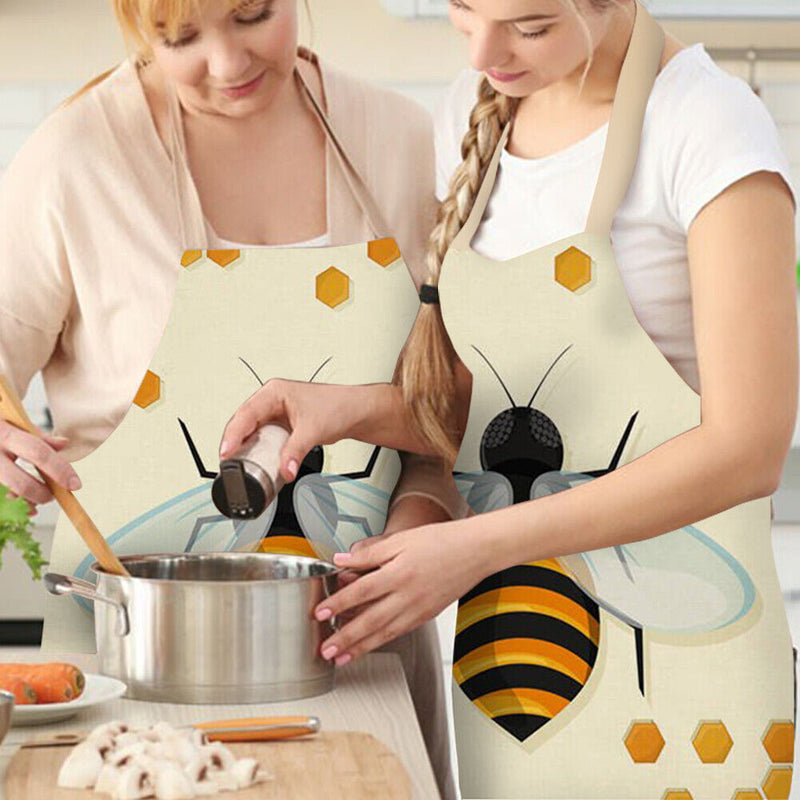 Bee Linen Kitchen Apron Waterproof Oilproof Cooking Pinafore Bibs (82x68cm)