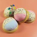 Fabric Needle Storage Holder Pastoral Round Pin Cushion for Needlework Craf