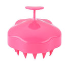 Silicone Scalp Massage Shampoo Brush Body Brush Hair Comb (Rose Red)