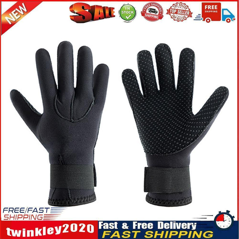 3mm Men Women Diving Gloves Snorkeling Wearable Anti-slip Gloves (Size XL) Newly