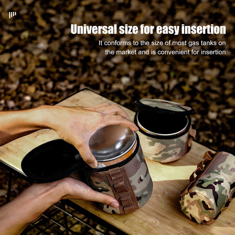 Outdoor Gas Tank Case Anti-Fall Gasoline Canister Protective Cover Camo (M)