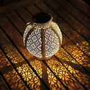 Hollowed Solar Lanterns - Outdoor Hanging Wrought Iron Landscape Lights (B)