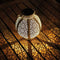 Hollowed Solar Lanterns - Outdoor Hanging Wrought Iron Landscape Lights (B)
