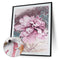 Pink Flower Oil Paint By Numbers Canvas DIY Picture Coloring Drawing for Ad