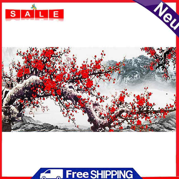 5D Full Drill Diamond Painting DIY Plum Blossom Embroidery Canvas Wall Art Decor