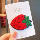 Sweet Hairpins Bangs Clips Wool Knitting Hair Clips Cute Fruit Barrettes