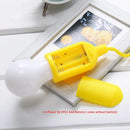 LED Hanging Light Bulb Battery Powered Colorful Pull Cord Bulbs (Yellow) Newly