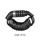 Helmet Code Lock Anti-theft Cable Lockstitch Motorcycle Locks 4 Digit Password
