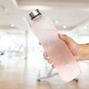 1L Large Capacity Water Bottle Portable Plastic Water Cup (Pink Frosted) Newly
