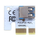 PCI-E 1X to 16x Extender Card Mining Card Adapter Set with 3 Power Ports