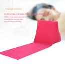 Inflatable Beach Mat Camp Lounger Back Pillow Triangle Cushion (Rose Red) Newly
