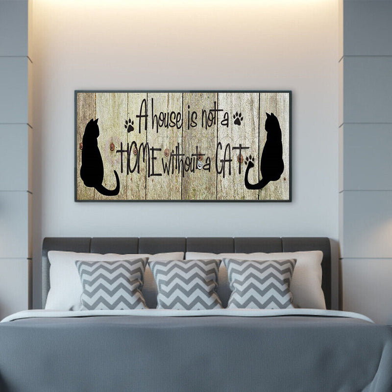 Cat Frameless Picture Oil Paint By Numbers Hand Painted Picture for Living Room