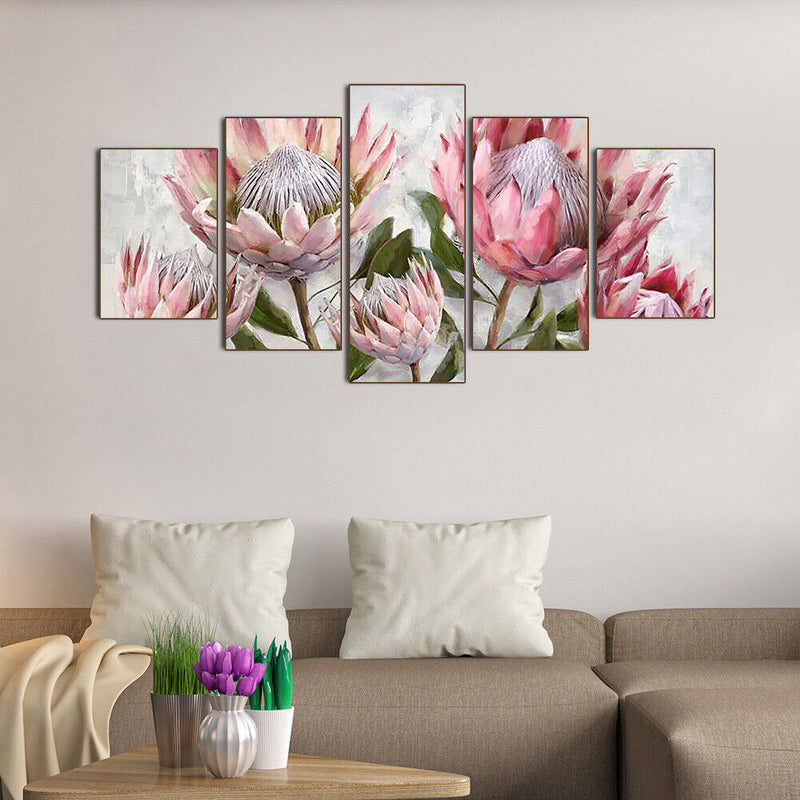 5D DIY Full Round Drill Diamond Painting Five Couplets Emperor Flowers Craf
