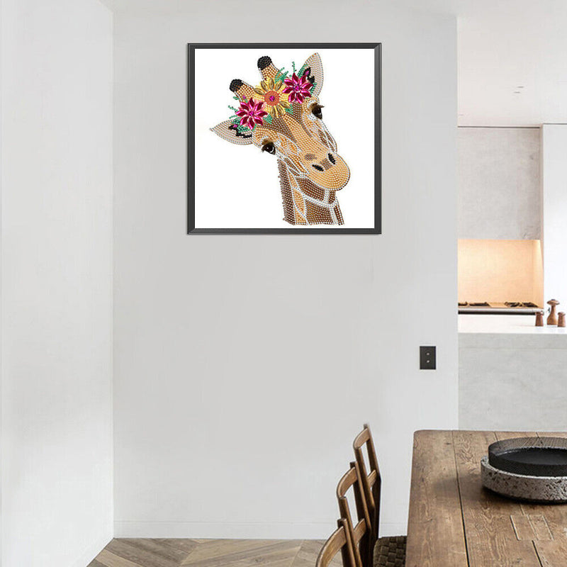 5D DIY Partial Special Shaped Drill Diamond Painting Giraffe Craft (HB244) Newly