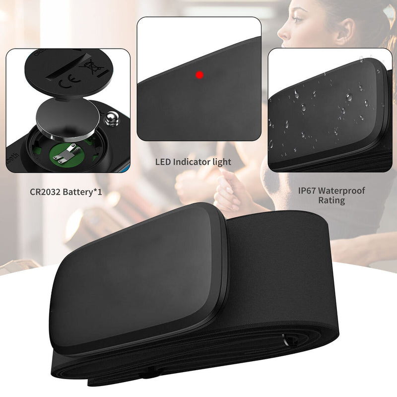 Waterproof Heart Rate Monitor with Chest Straps Cycling Bike Sports Monitor