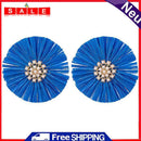 Haiqingqin Women's Fashion Earrings, Geometric Beads, Beach Jewelry, Zinc,
