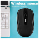 2.4GHz Wireless Optical Mouse 6 Buttons USB Receiver 2000 DPI Mice (Black)