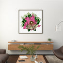 Pink Bow Bell Frameless Picture Oil Paint By Numbers Hand Painted Picture Decor