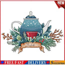 Partial Embroidery Teapot Stamped Canvas 14CT DIY Cross Stitch Kits (J530)