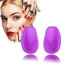 1 Pair Salon Hair Dye Silicone Ear Cover Barber Shop Anti Staining(Purple) Newly