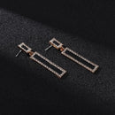 Jewelry Geometric Drop Earrings Ear Stud Dangling Earrings Rhinestone Earring