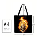xuebixu Halloween Skeleton Print Shoulder Bag / Shopping Bag