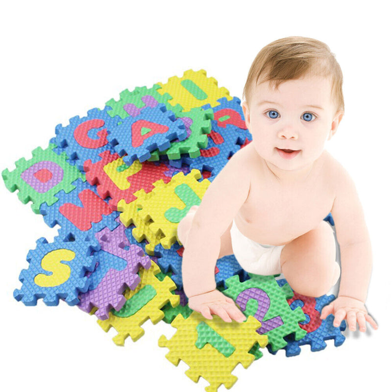 36X Baby Child Locking Foam Alphabet Letters Number Mat Educational Puz