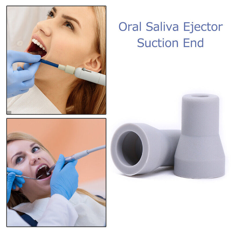 10pcs Dental Weak Suction Tips Replacement Parts Dental Weak Suction Valve Grey