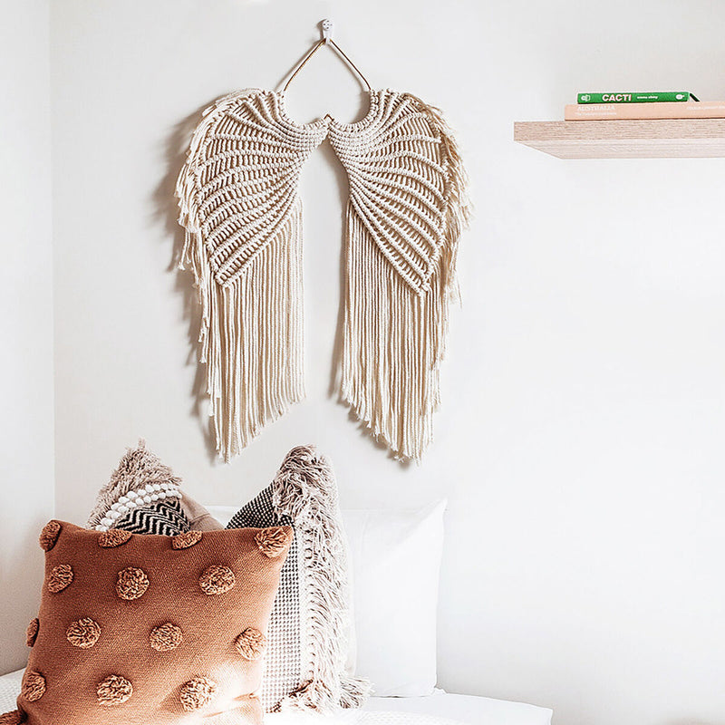 Wings Shape Cotton Pendant Eco-Friendly Wall Art Suitable for Bedroom Gallery