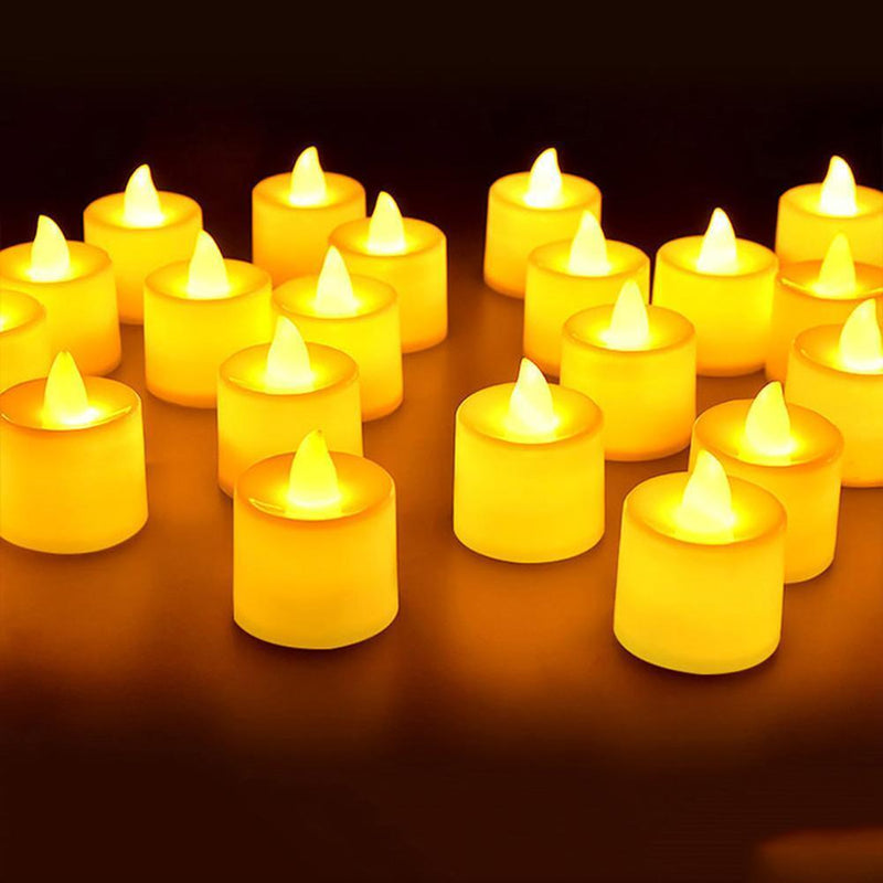 6pcs Flameless Tea Light Candles Battery Operated Flickering Tealights (B)