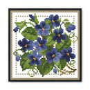 12 Months Flower Cross Stitch DIY Needlework 14CT Stamped (February H424)